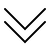 Two black, downward-pointing chevrons or arrows stacked vertically on a white background, commonly used as an icon to indicate "scroll down" or "move down.