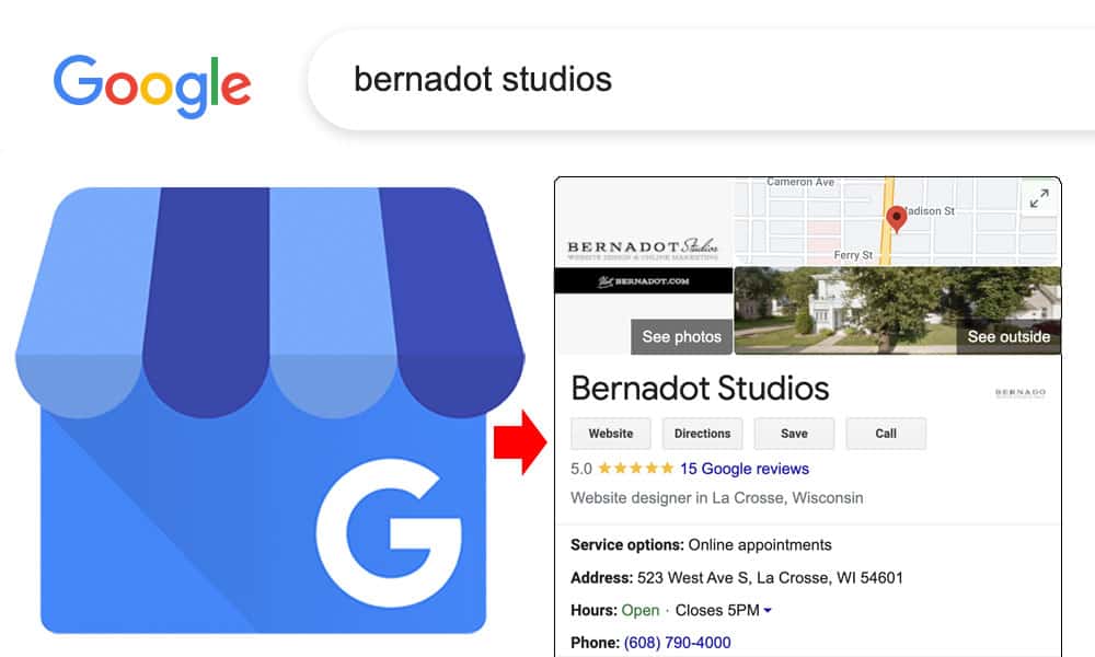 Bernadot Studios Google Business Profile screenshot